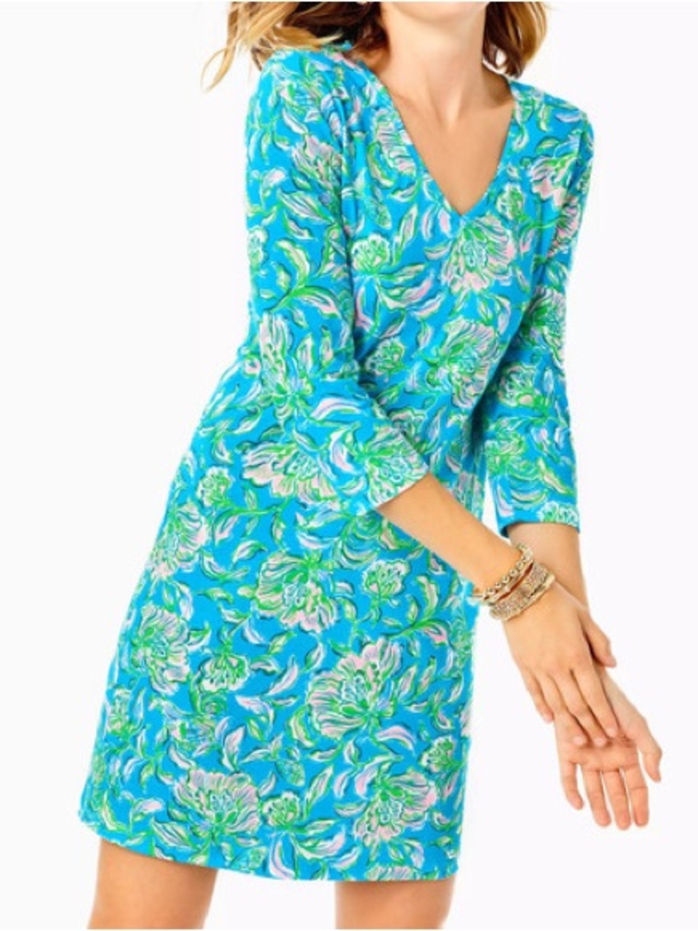 Lilly Pulitzer Tessa 3/4 Sleeve V-Neck Dress 👗